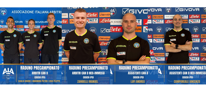 Raduni Precampionato degli Arbitri di Eccellenza, Promozione e Prima Categoria